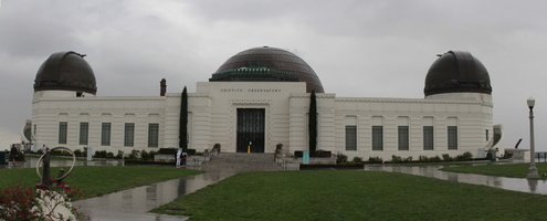 Griffith Observatory by rain